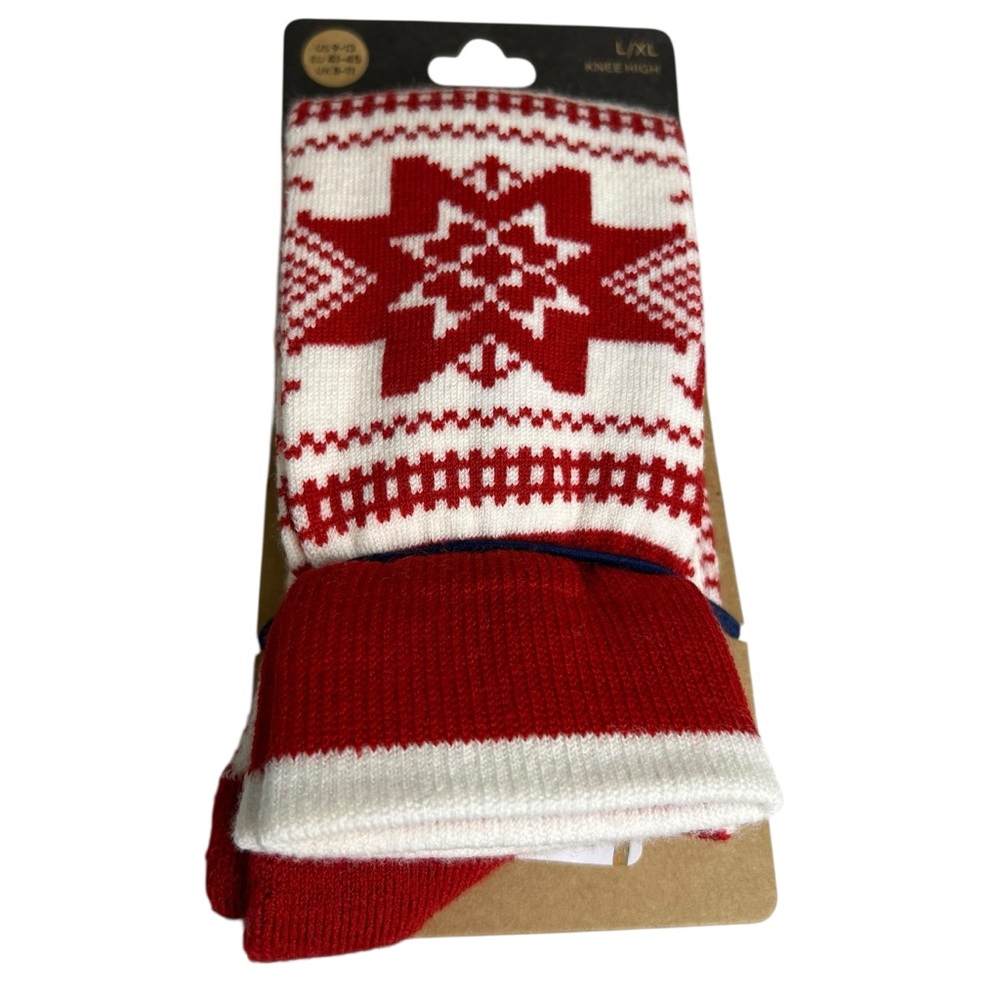 Dale of Norway NEW Nordic Red Unisex Merino Wool History Knee Socks L/XL - Picture 3 of 8
